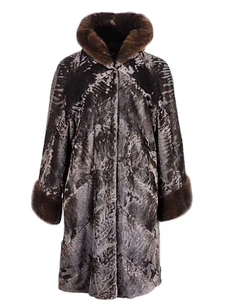 Полупальто женское из меха каракуля с отделкой из меха норки CASIANI 4650147058219