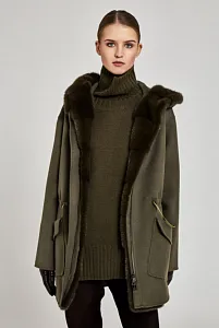 куртка с отделкой из норки женская Manzoni 24 1460243