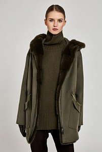 куртка с отделкой из норки женская MANZONI 24 1460243